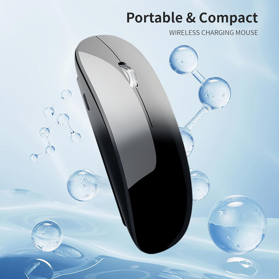Uiosmuph Bluetooth Maus, Kabellose Maus mit USB-Nano-Empfänger, Tri-Mode (Dual Bluetooth 5.1 + 2.4GH