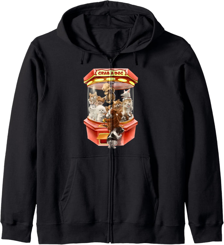 Nette Welpen in der Klauenmaschine Kapuzenjacke
