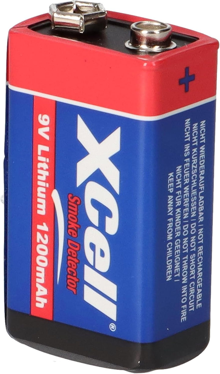 3X Batterie Lithium 9 Volt Block 1200mAh, 9v E-Block (U9VL, CR-9V, 6LR61) 10 Jahres Batterie ideal f
