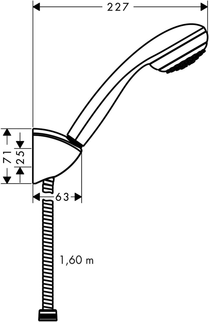 hansgrohe Crometta 85 Duschkopf, inkl. Duschkopfhalterung, Chrom, 1 Strahlart 1 Strahlart Set mit Br