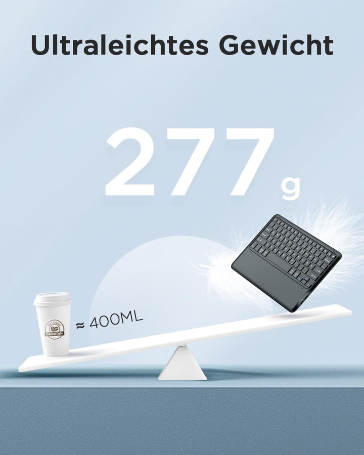 EasyAcc Tastatur Hülle Kompatibel mit Redmi Pad Pro 12.1 / Xiaomi Poco Pad 12.1 2024 mit Schutzfolie