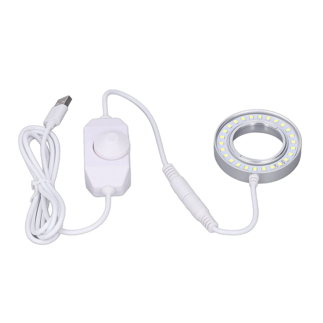 LED-Ringlicht-Illuminator für Stereomikroskope, Spiralschnalle, Einstellbare Helligkeit, LED-Mikrosk