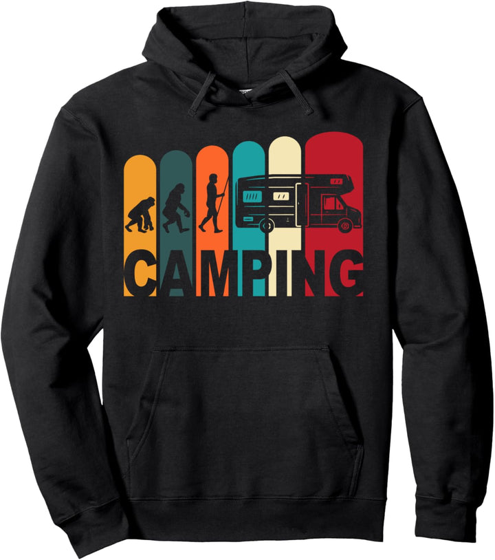 Campen Evolution Wohnmobil Wohnanhänger Campingwagen Camping Pullover Hoodie