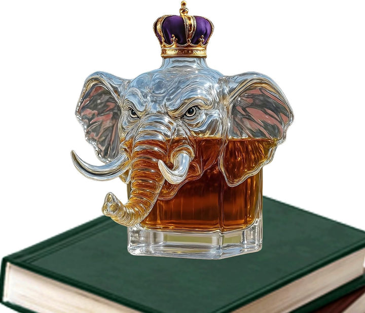 Tier Whiskyflaschen | Lustiges Tier Elefant Glas Whisky Flasche | Hochtransparenter Getränkebehälter