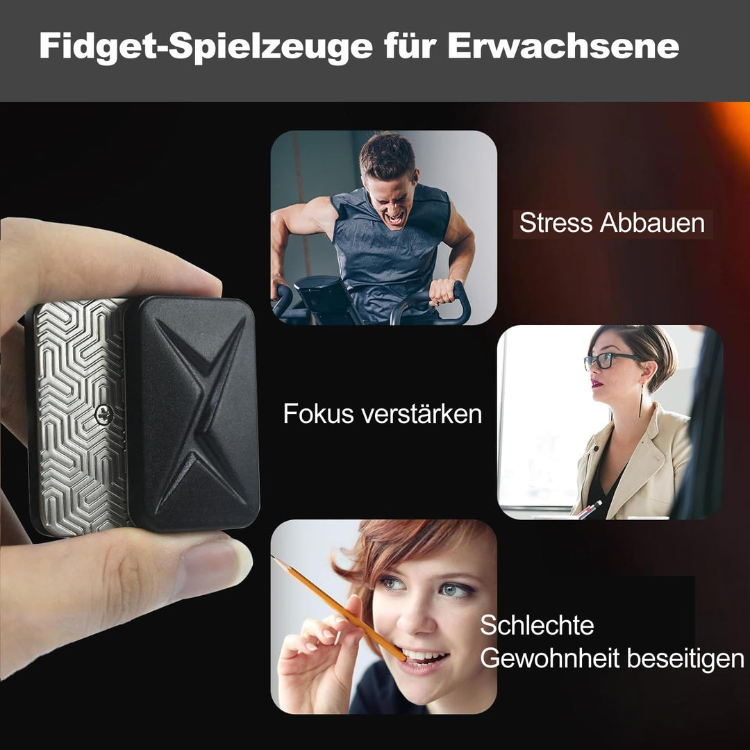 Vitoki Metall-Fidget-Slider für Erwachsene, magnetisches Fidget-Spielzeug mit All-Slide zur Linderun