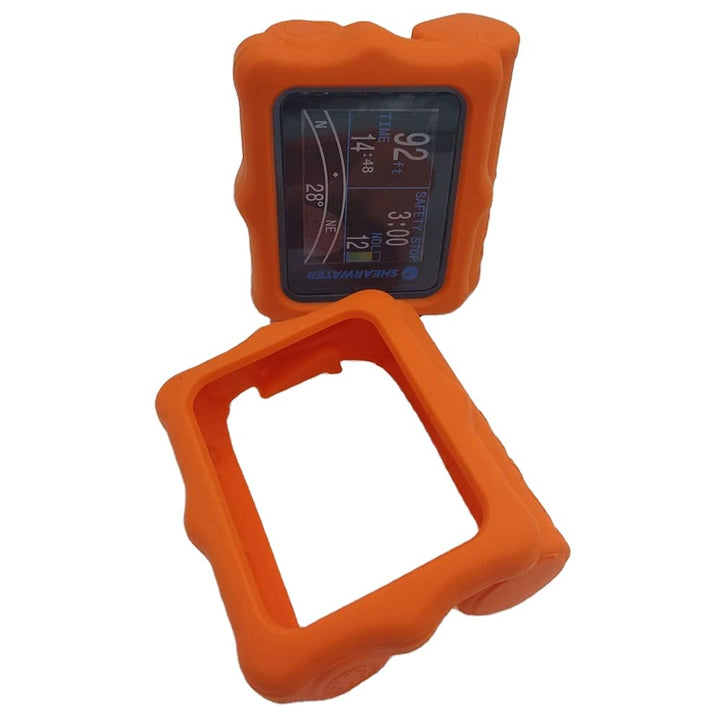 SHAMROCK HEALTH Schutzhülle aus Silikon für Tauchcomputer Shearwater Perdix, Orange, Orange
