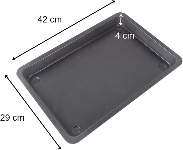 Dr. Oetker Rechteckige Springform mit Servierboden 38 x 25 cm Back-Idee &amp; Backblech mit extra hohem