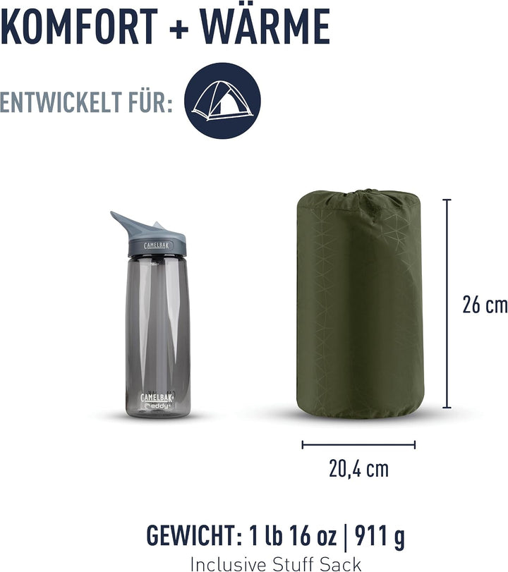 SEA TO SUMMIT - Camp Plus Self Inflating Isomatte Regular - Dicke &amp; warme Schlafmatte - Reparatur-Ki