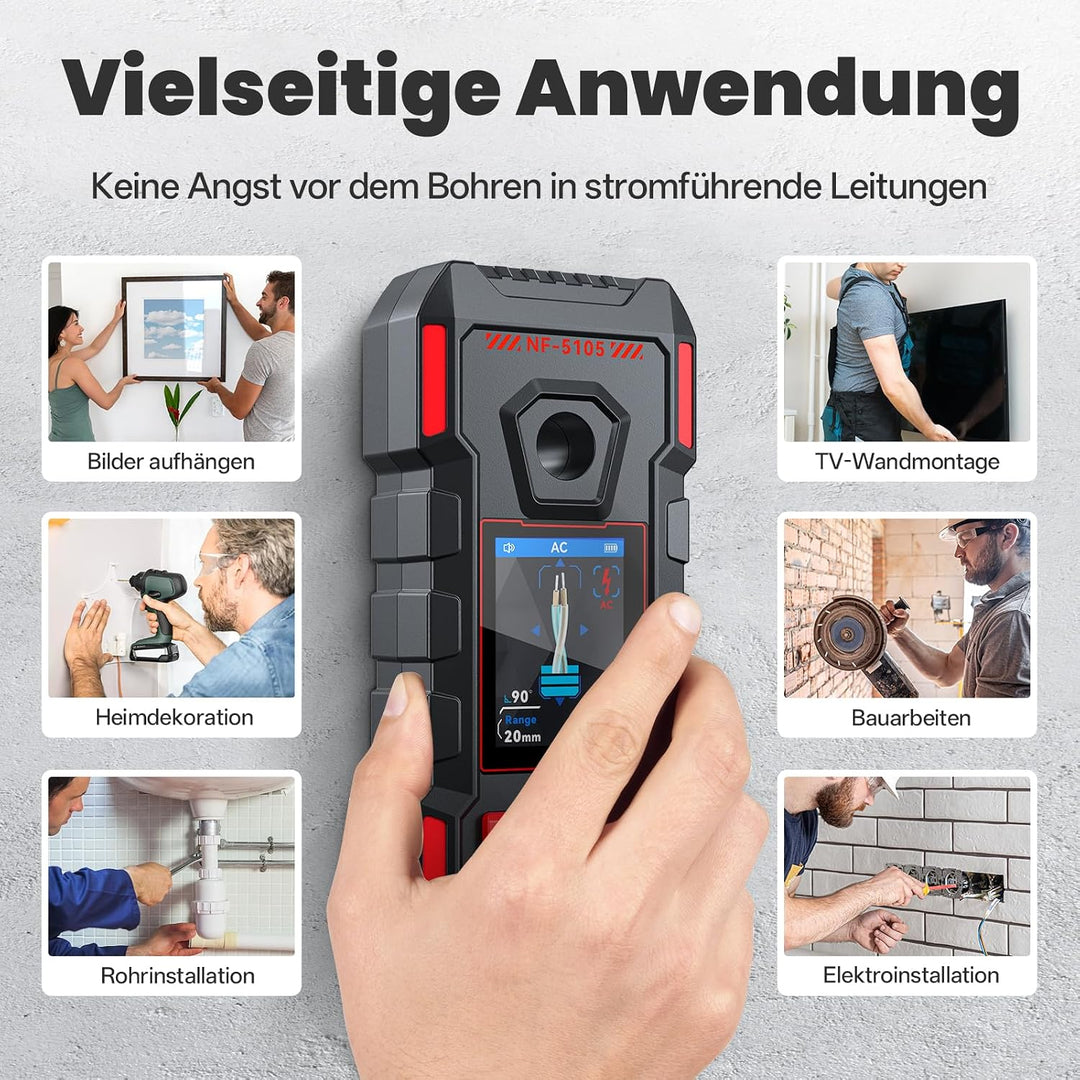 Leitungssuchgerät Wand Kabelfinder, Multifunktional Wand Scanner Detektor