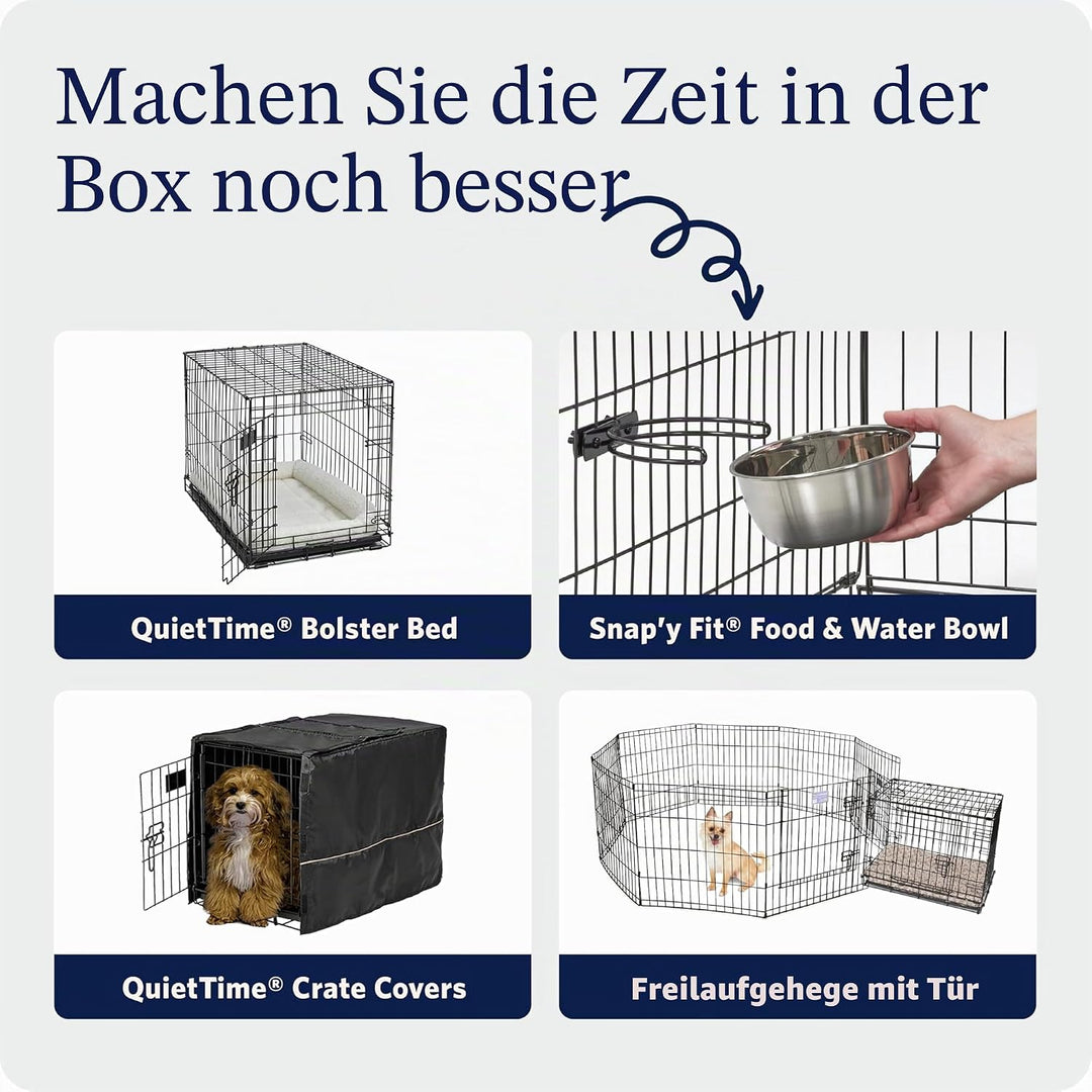 MidWest Homes for Pets iCrate Modell 1522 Hundebox, ca. 58 cm lang, mit Einzeltür, auslaufsicherer B