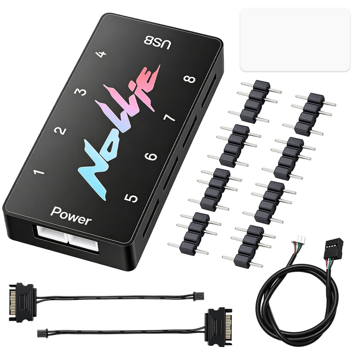 8-Port Signal RGB Controller – SATA-gespeister 5V 3PIN RGB-Hub
