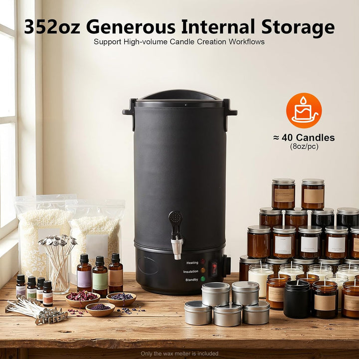 Wachsschmelztopf, Wachsschmelzer für Kerzen 6L/8L/10L, 50-100℃(10L), 10L
