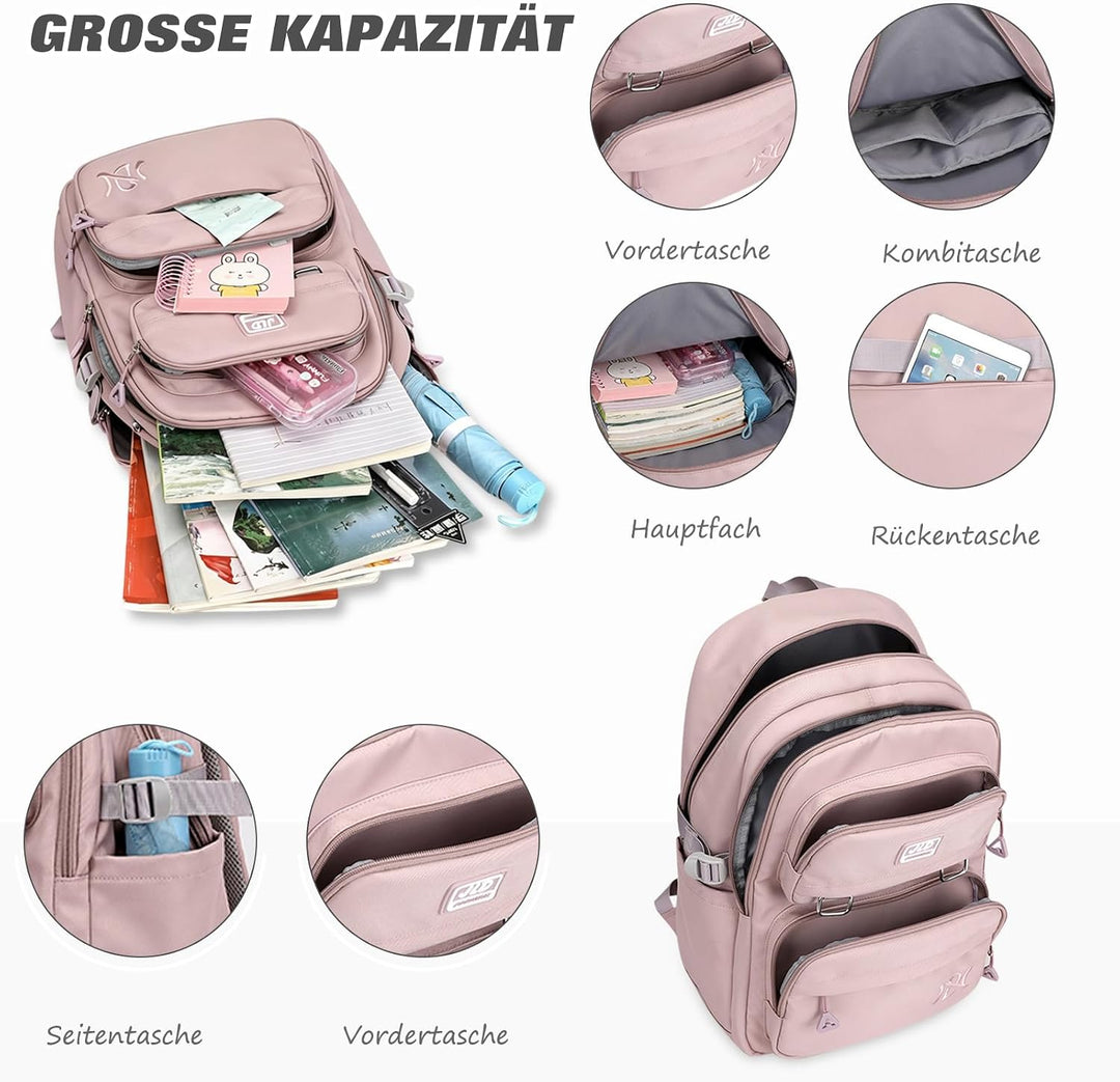 FANDARE Kinderrucksack Schulranzen Schultaschen Jungen Mädchen Schulrucksack Kinder Schultasche für