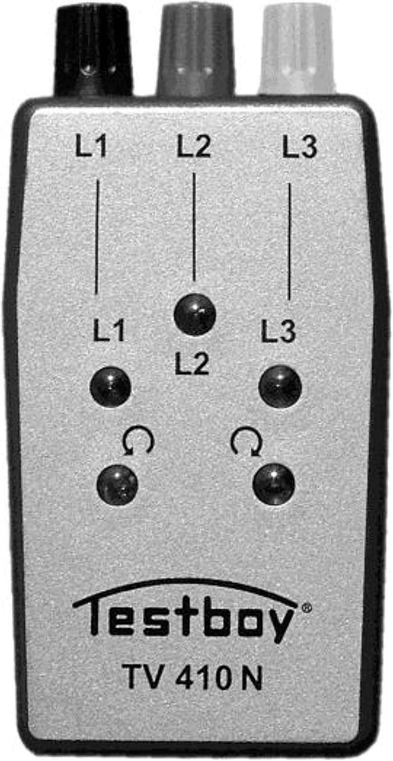 Testboy TV 410N Drehfeldtester (Optische Anzeige über 5 Glimmlampen, ABS-Kunststoffgehäuse, 3-Farbig