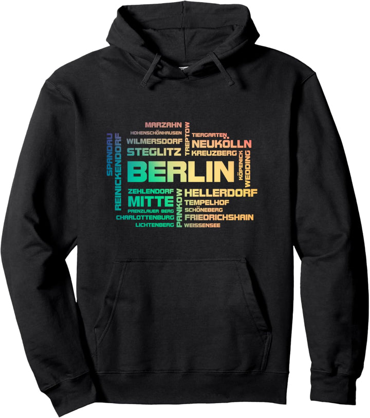 Berlin Bunte Hauptstadt Bezirke Souvenir Pullover Hoodie