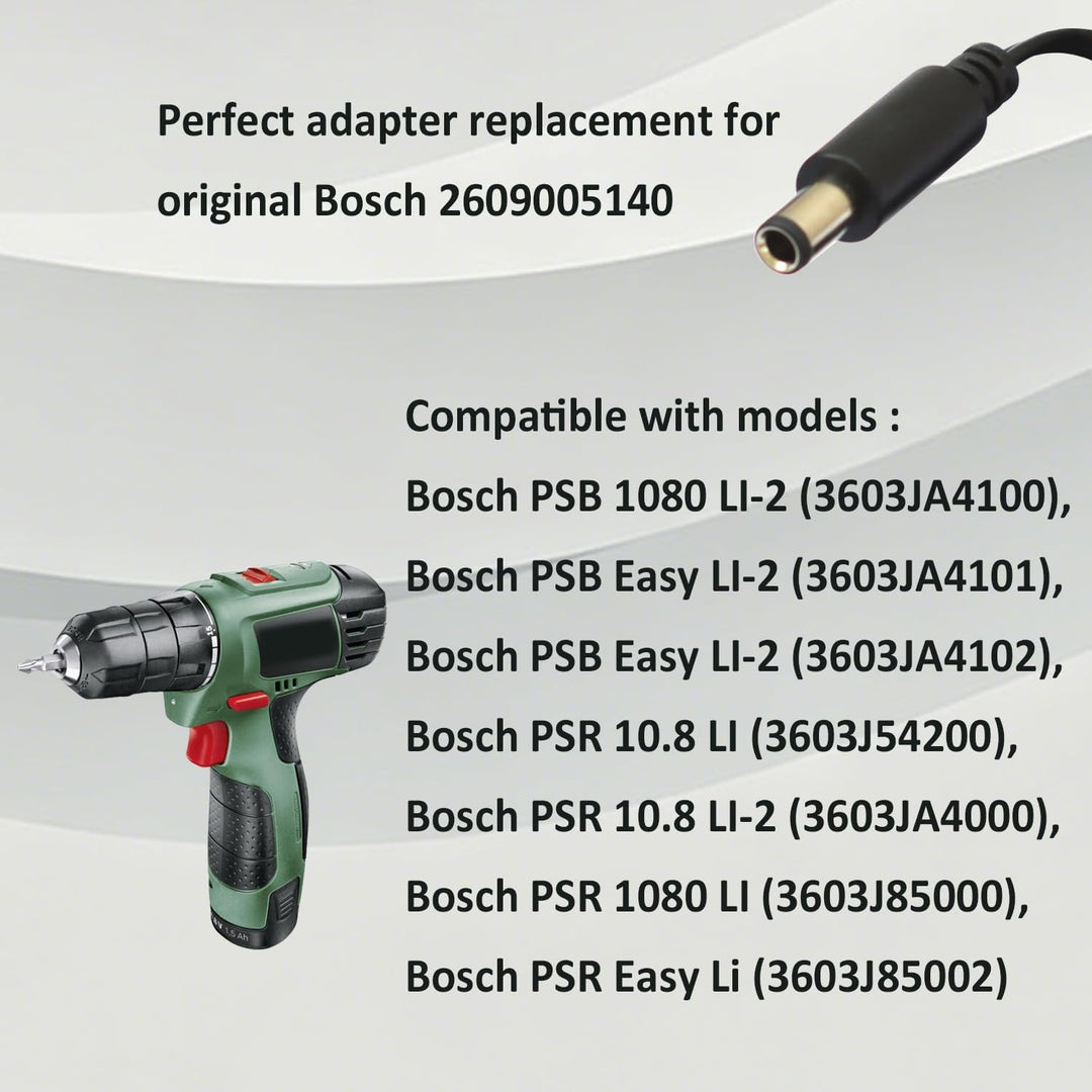 13.5V Adapter Ladegerät Netzteil für Bosch Akku-Bohrschrauber PSB 10.8 LI-2, PSB Easy LI-2, PSR 10.8