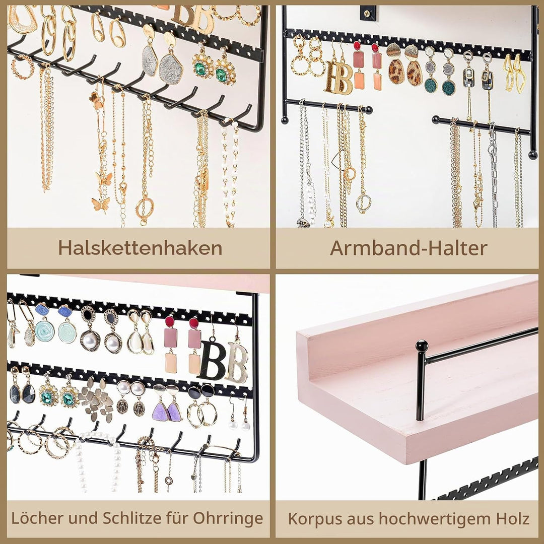 Lolalet 2 Stück hängend Schmuck Organizer Kettenaufhänger Wand Schmuckhalter, Wandmontierte Schmucka