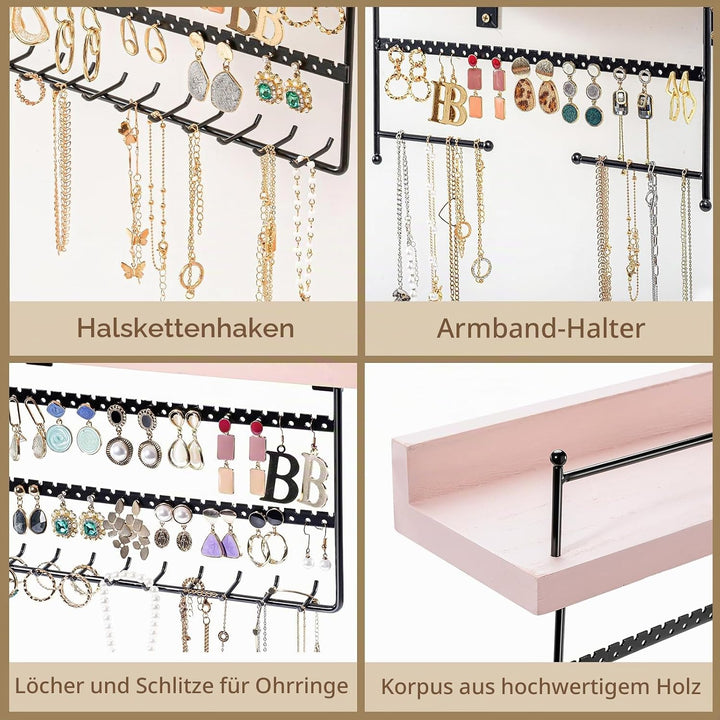 Lolalet 2 Stück hängend Schmuck Organizer Kettenaufhänger Wand Schmuckhalter, Wandmontierte Schmucka