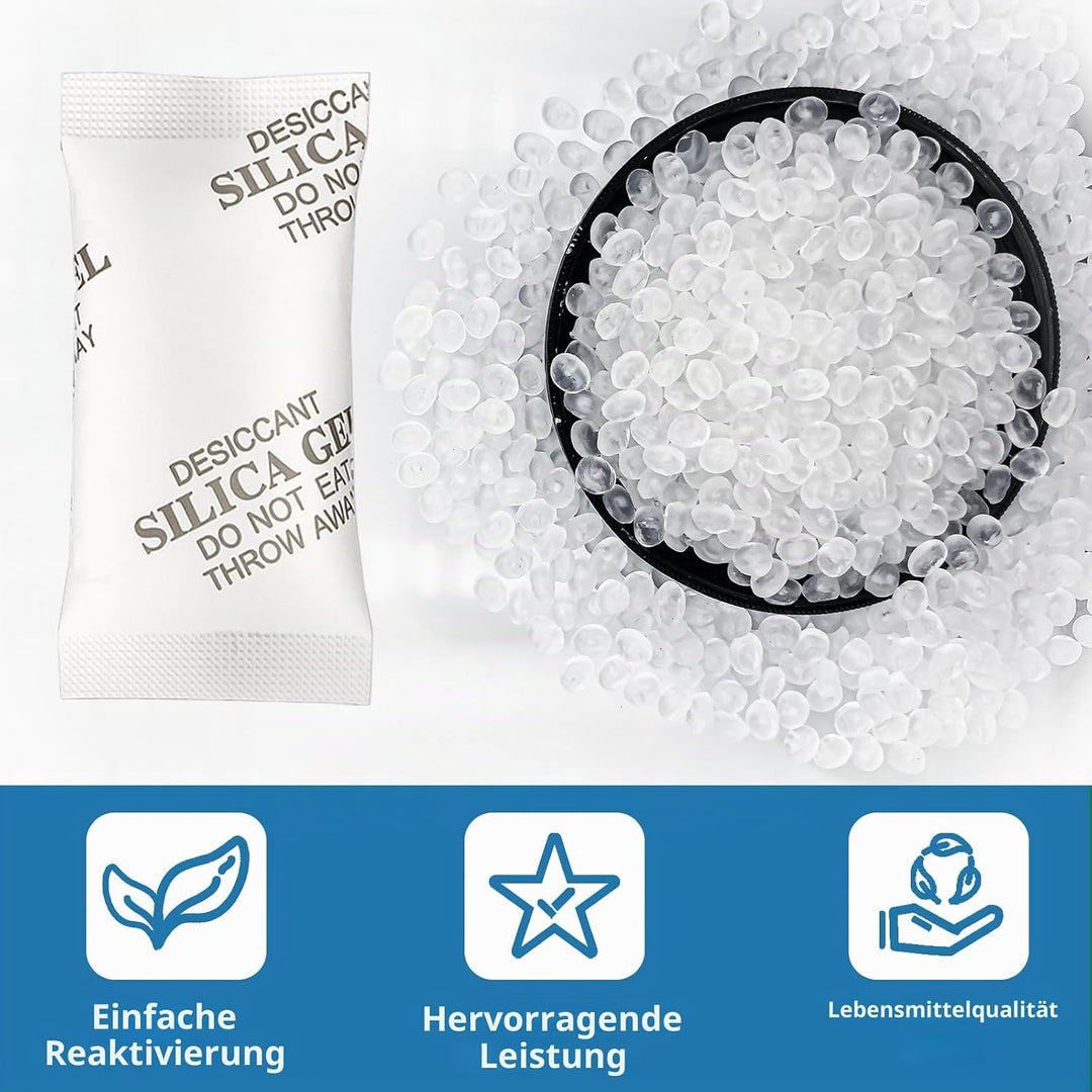 MakMeFre 20 Gramm Silikagel Trockenmittel 50 Stück Feuchtigkeitsabsorber 20G(50Stück), 20G(50Stück)