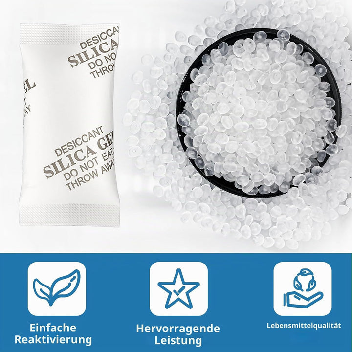 MakMeFre 20 Gramm Silikagel Trockenmittel 50 Stück Feuchtigkeitsabsorber 20G(50Stück), 20G(50Stück)