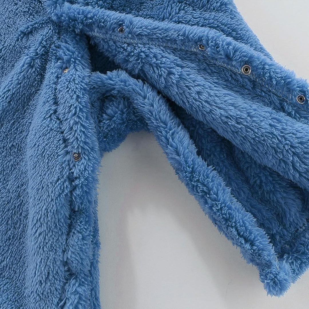 Neugeborenes Baby Bär Schneeanzug Kleinkind Fleece Strampler Baby mit Kapuze Jumpsuit Winter Warm Ou