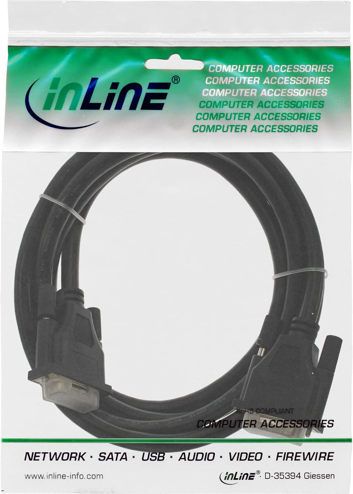 InLine 17775A DVI-D Kabel, digital 24+1 Stecker / Stecker, Dual Link, 5m