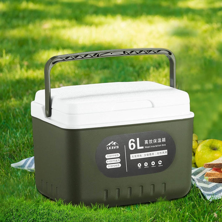 Kleine Kühlbox für Essen und Getränke, 6L Outdoor Kühler Isolierter Behälter, Heiss Kalt Essen Kühlb