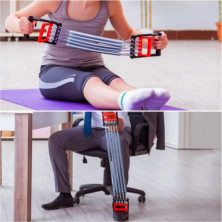 Chest Expander Verstellbar, Fitness Expander, Brust Expander für Männer &amp; Frauen, mit 5 Frühjahrs-Mu