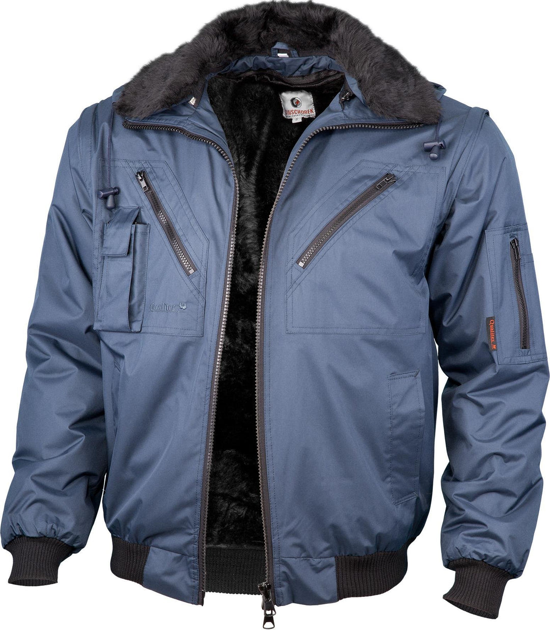 Qualitex PILOTJACKE 100% PES MIT Teddyfutter+ABTRENNB.ÄRMELN Grösse XXL