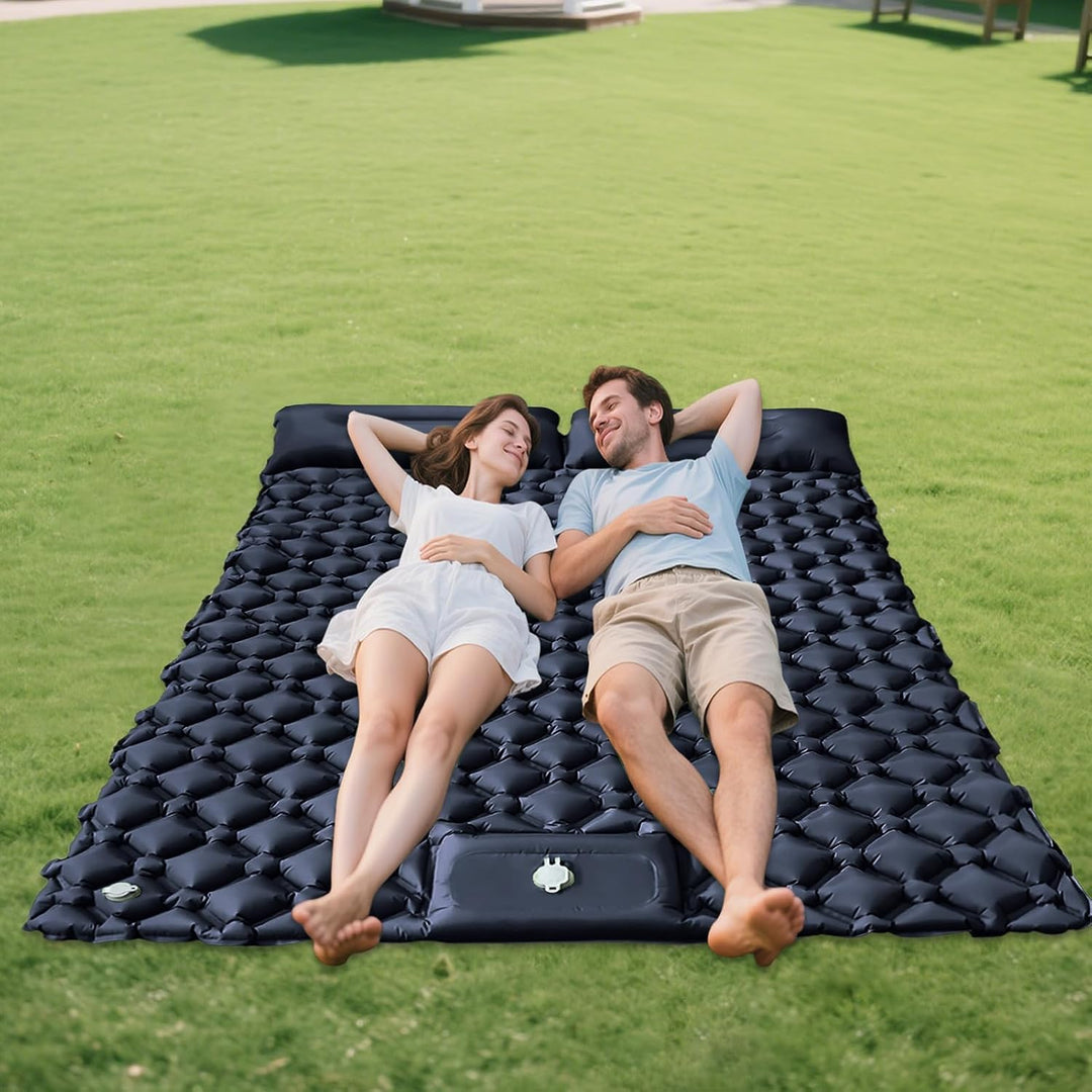 Isomatte Camping, 190x120x5cm Ultraleicht Outdoor Camping Isomatte Aufblasbare Mit Kissen, Wasserdic