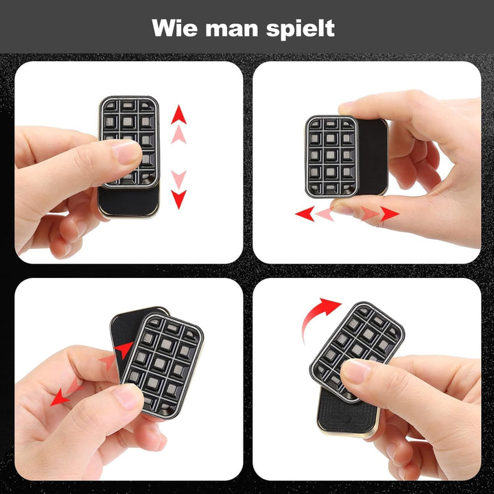 Vitoki Metall-Fidget-Slider für Erwachsene, magnetisches Fidget-Spielzeug mit All-Slide zur Linderun