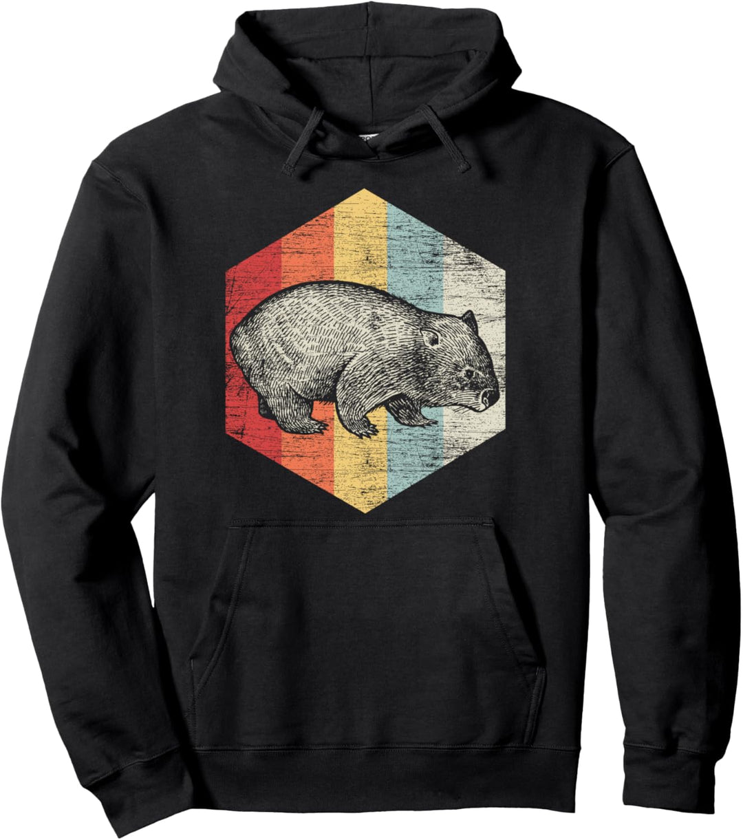 Retro Wombat Pullover Hoodie