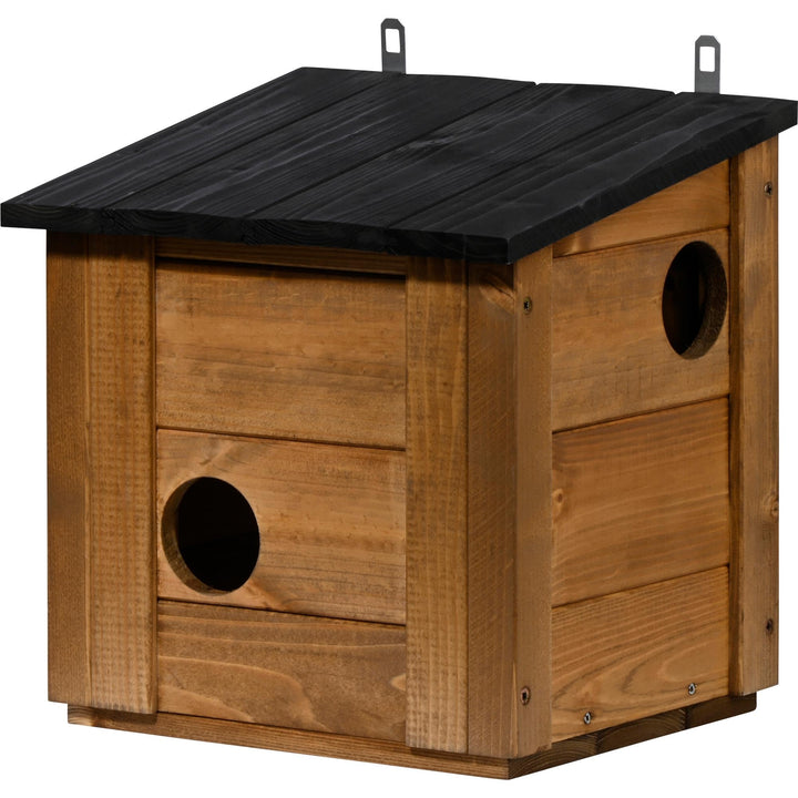 dobar® Eichhörnchenkobel mit 3 Eingängen - Eichhörnchen Futterhaus mit abnehmbarem Dach - Eichhörnch
