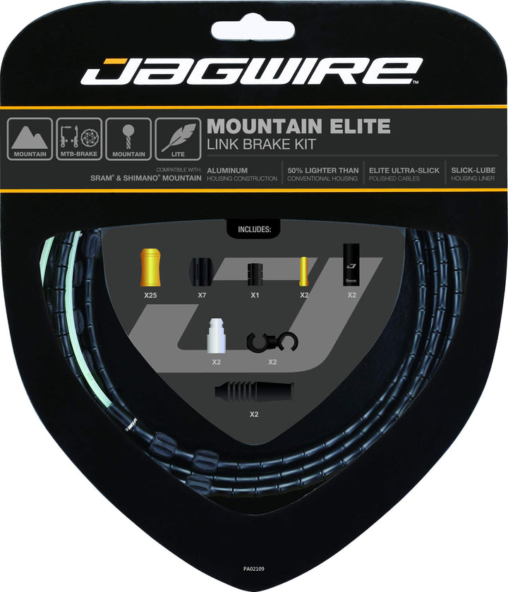 Jagwire Kit Mountain Elite Link Frein Kabelset und Ummantelungen TU EU Schwarz, TU EU Schwarz