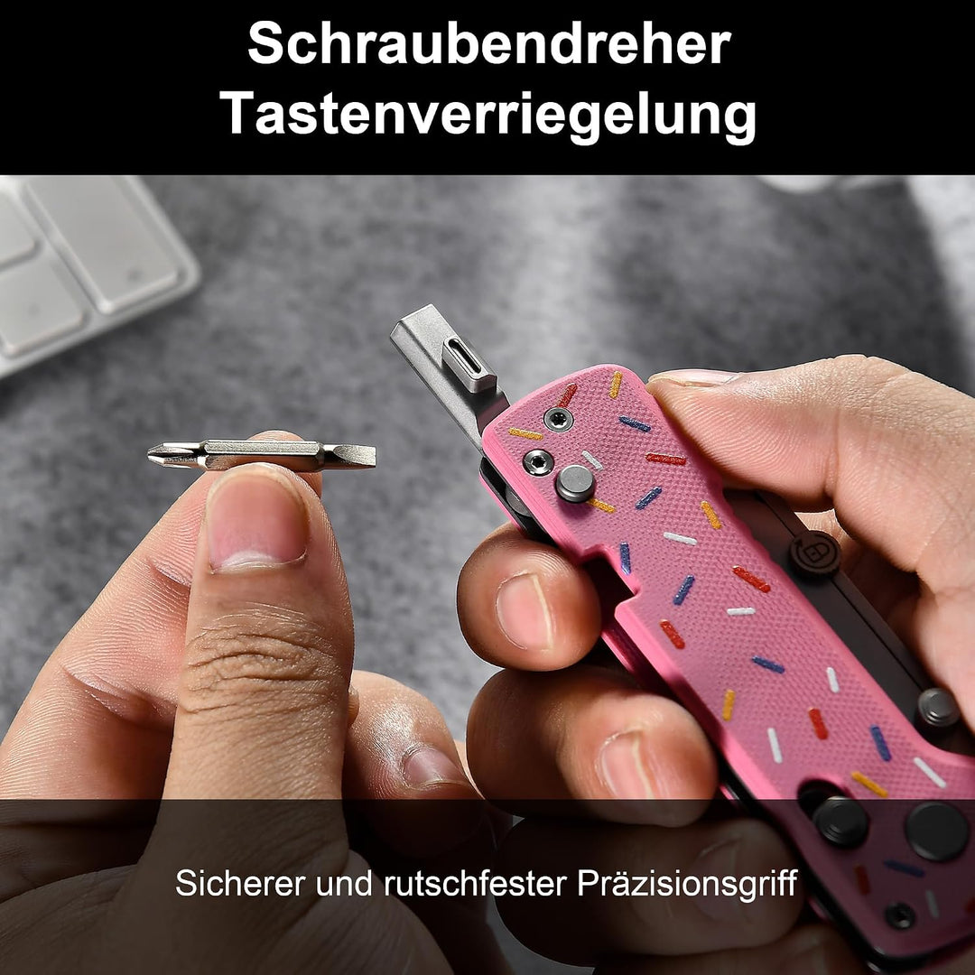 OKNIFE U1 Pro Multifunktionsmesser – Klappbares Universalmesser mit Klappschraubendreher, Schnellwec