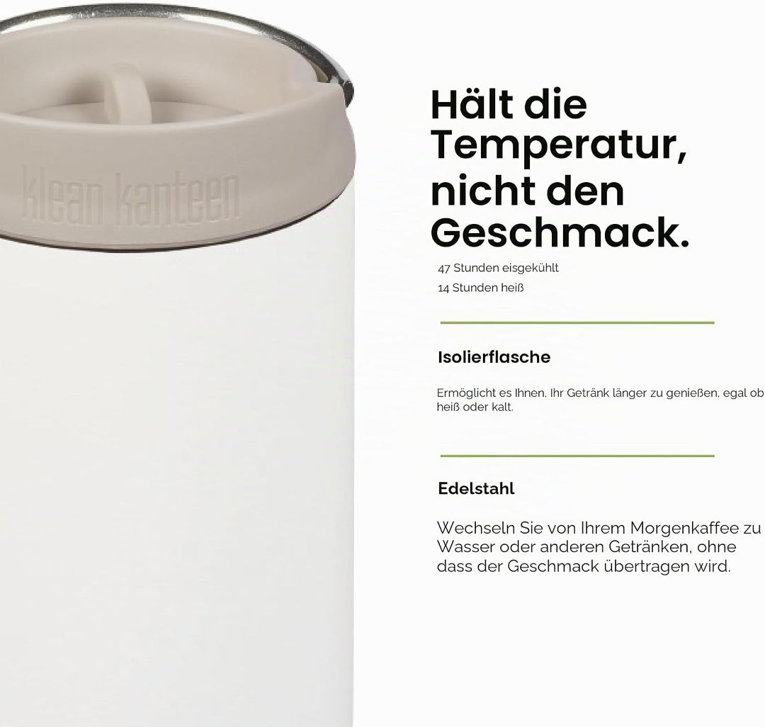Klean Kanteen Herren tkwide Vi Trinkflasche 1 EA Tofu, 1 EA Tofu