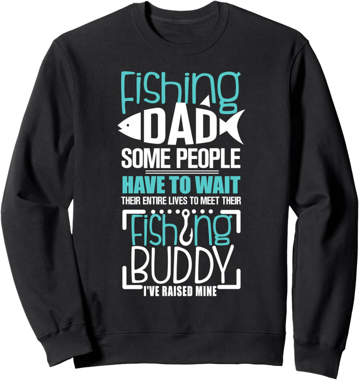 Fishing Dad Funny Father Kid Matching Sweatshirt