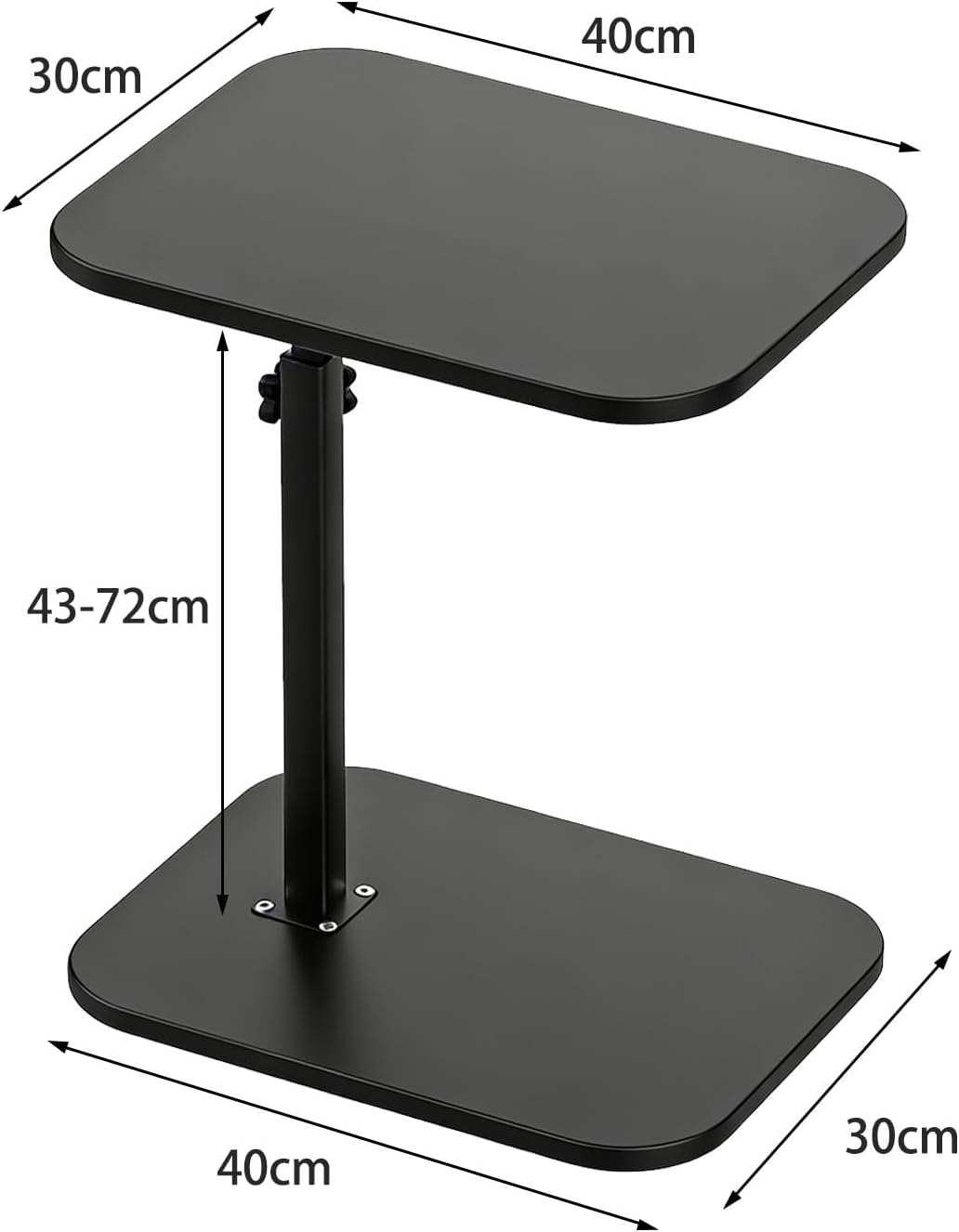 Mobiler Betttisch, Beistelltisch, PC-Halterung für Wohnzimmer, Büro, Schlafzimmer, Bremsen zur Stabi