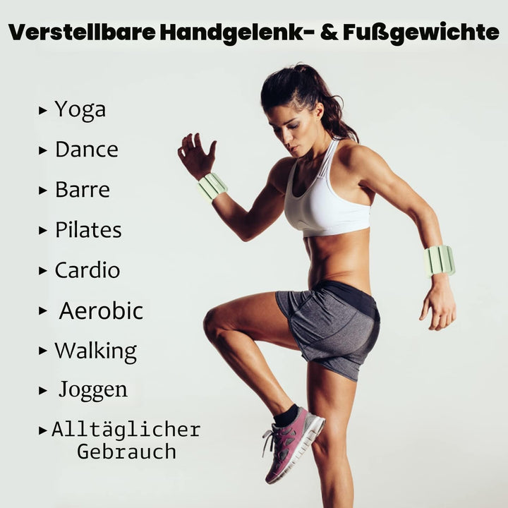 TopEsct Verstellbare Handgelenkgewichte – Set mit 2 Stück (je 0,9 kg) | Langlebiges tragbares Handge