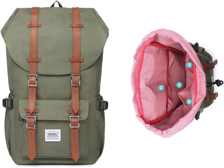 KAUKKO Unisex Ep5 Rucksack 45 x 27 x 17cm (HxBxT) (Nylon Army Green), 45 x 27 x 17cm (HxBxT) (Nylon