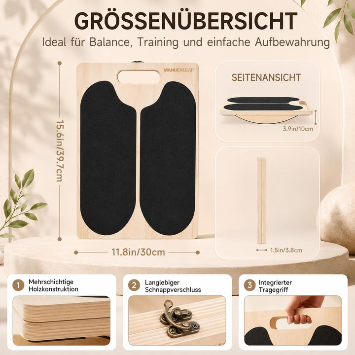 MANUEKLEAR Wadendehner Schrägbrett mit 5 Blickwinkel und 2 Ausbalanciermodi