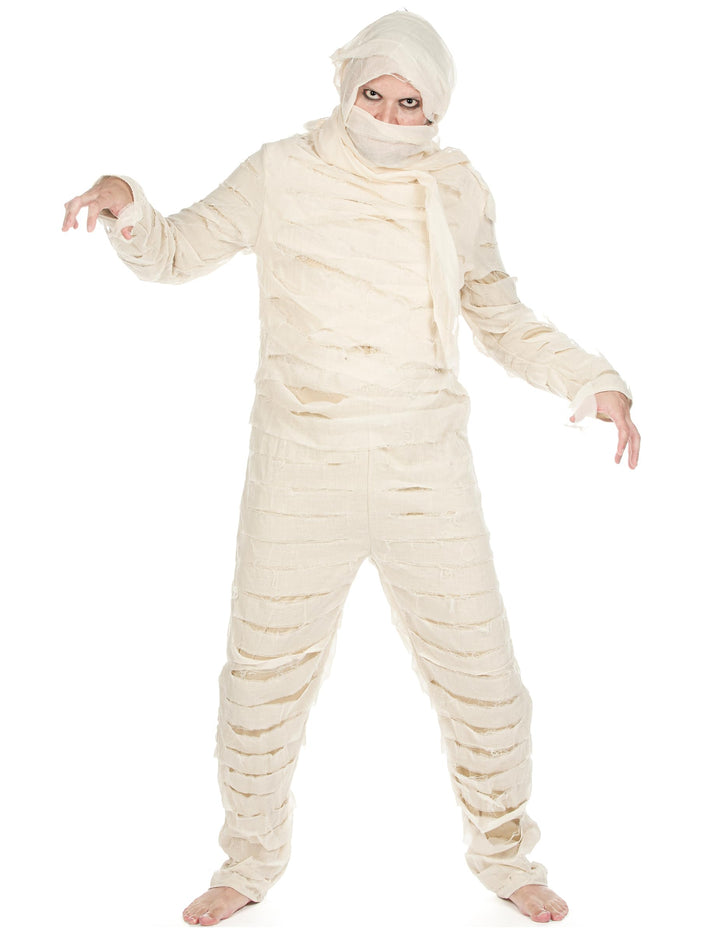 Vegaoo Mumien-Kostüm für Erwachsene 2-teilig weiss-beige - M