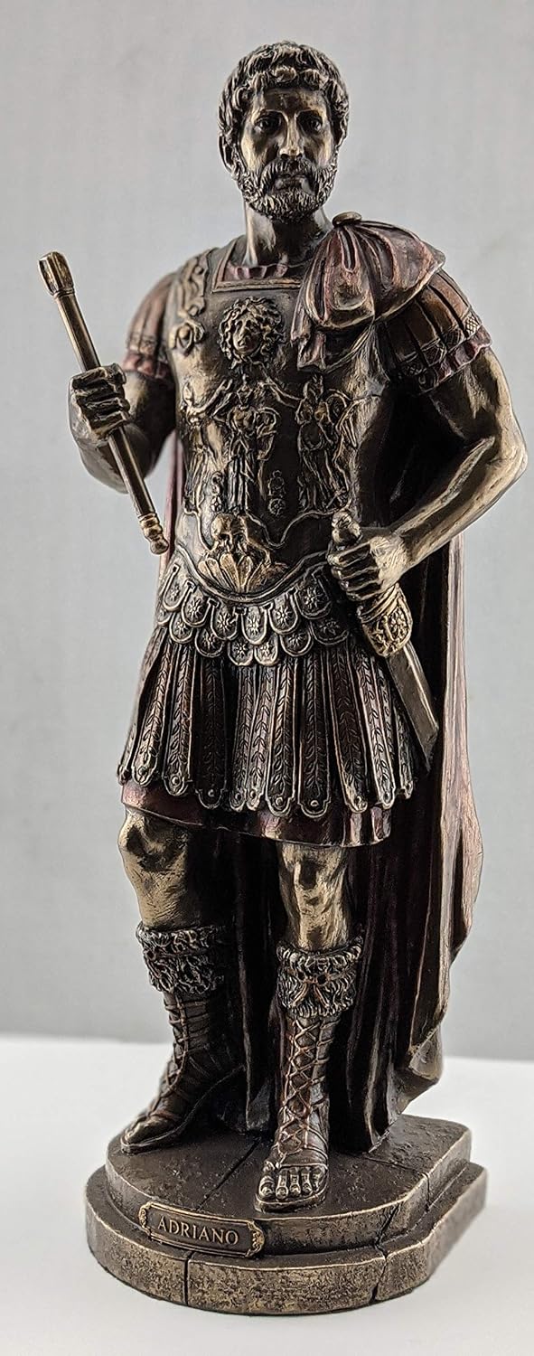 Veronese Design Harz Statuen römischen Kaiser Hadrian Bronze Statue 7,6 x 24,8 x 7,6 cm Bronze