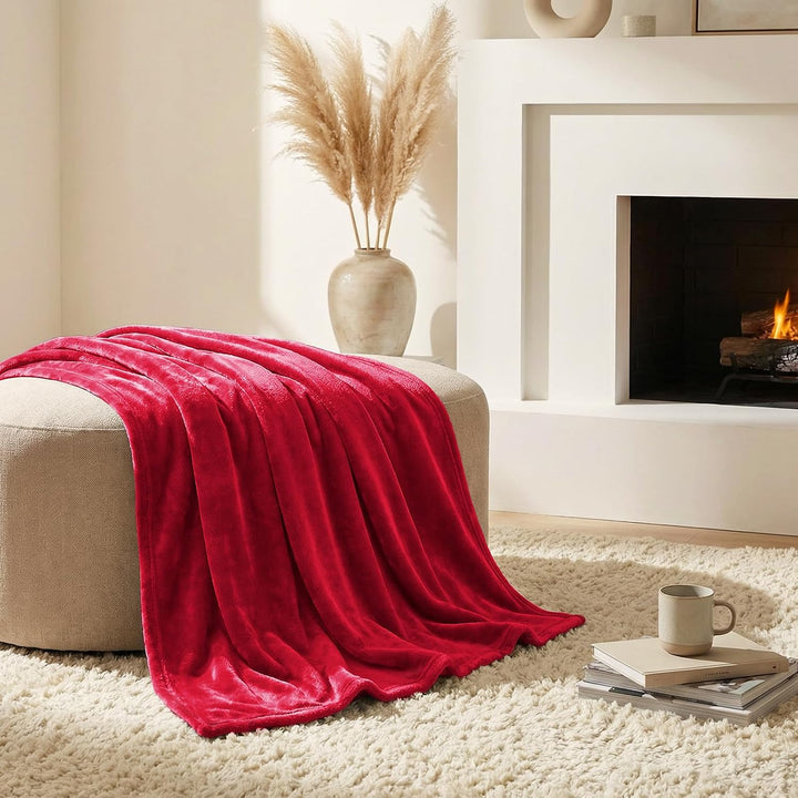 CozyLux Kuscheldecke Flauschig Decke 230x270 cm Rot, 230x270 cm Rot
