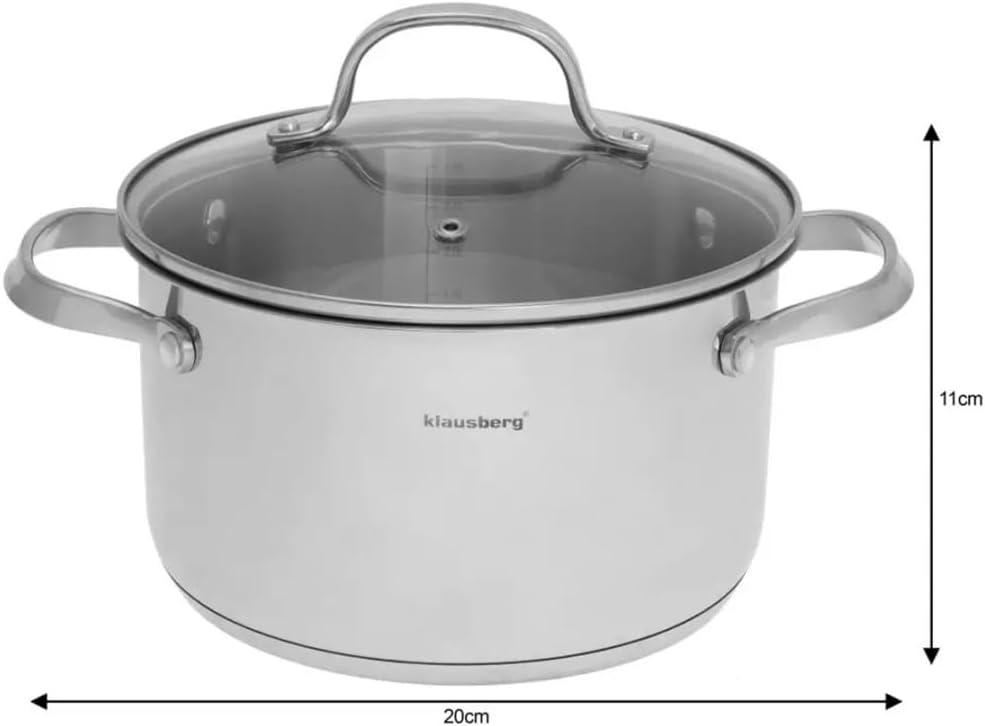Kochtöpfe Kochtopfset Topfset 9 Elemente Klausberg KB-7215 Stahl 18/10