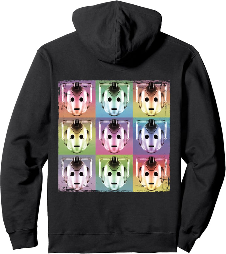 Doctor Who Pop-Art-Cyberman Pullover Hoodie