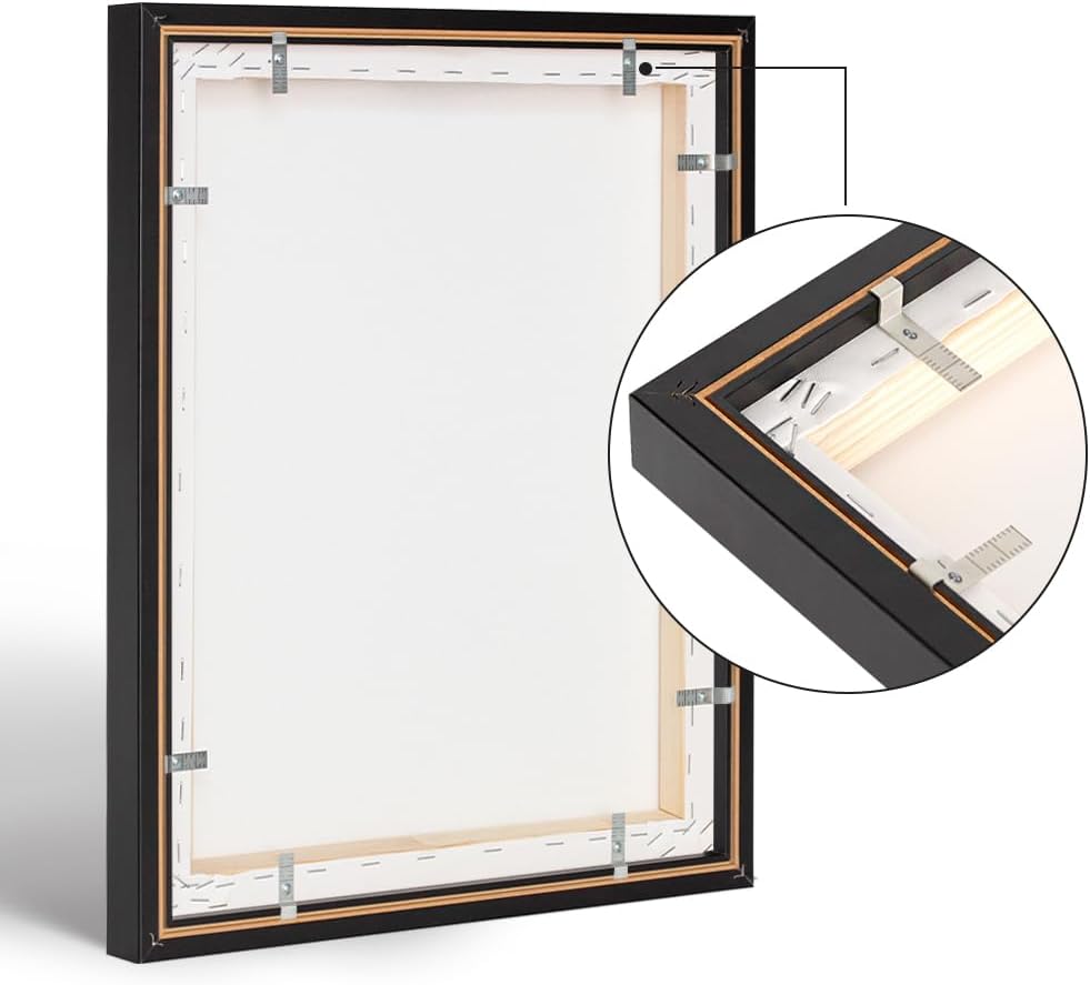 Bildershop-24 Schattenfugenrahmen Lemgo für Keilrahmenbilder und Leinwände 40x60cm Silber Alu geschl