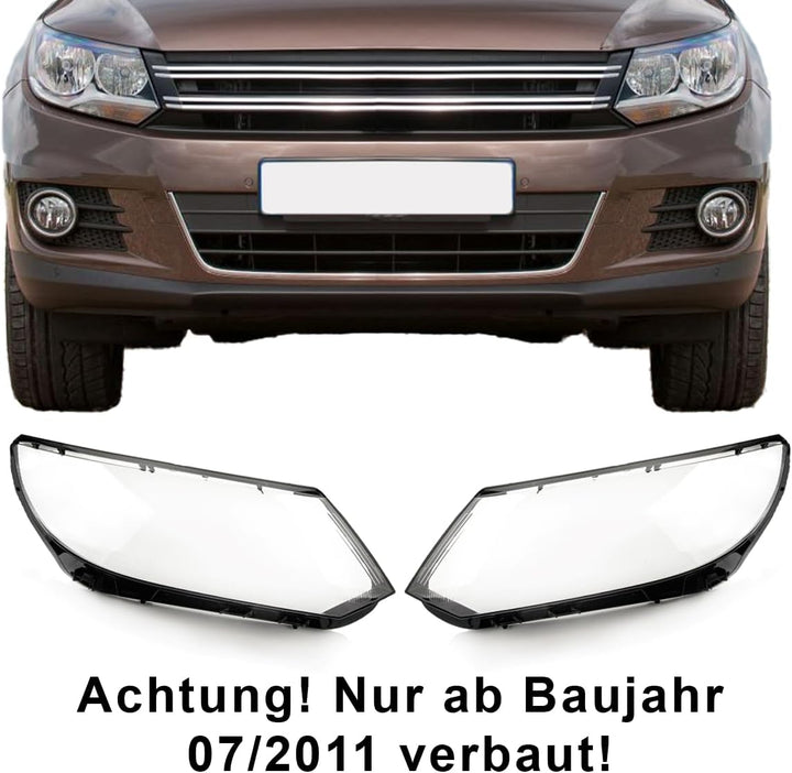 LST 2x Scheinwerferglas Streuscheibe Frontlicht Abdeckung Xenon Halogen links rechts Set kompatibel