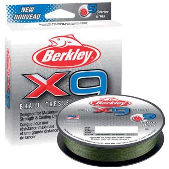 Berkley X9 geflochtene Angelschnur – 9-fache geflochtene Schnur zum Salzwasser- und Süsswasserangeln