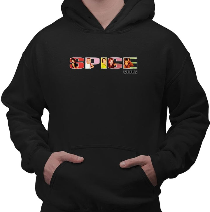 The Spice Girls Kapuzenpullover Spice Band Logo Nue offiziell Herren Schwarz L Schwarz, L Schwarz